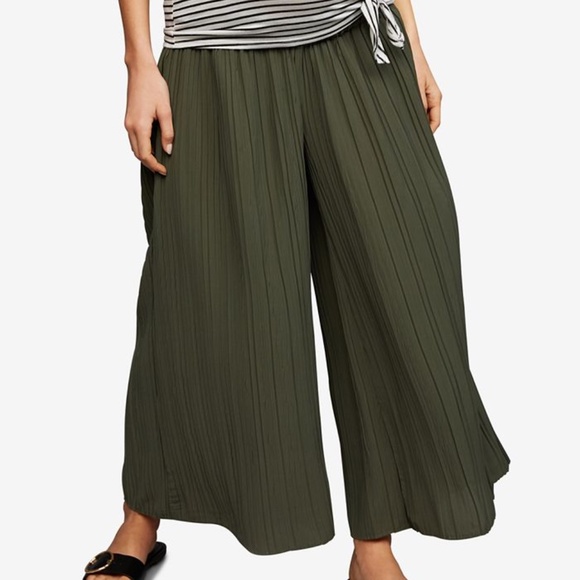 A Pea in the Pod Pants - A Pea in the Pod UNDER BELLY CREPE DE CHINE WIDE LEG MATERNITY PA…